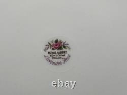 Set of (12) Royal Albert Lavender Rose 10.375 Bone China Dinner Plates England