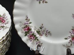 Set of (12) Royal Albert Lavender Rose 8.25 Bone China Salad Plates England