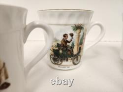 Set of 12 vintage crown Stafford shire bone china England tea set