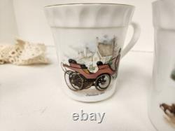 Set of 12 vintage crown Stafford shire bone china England tea set