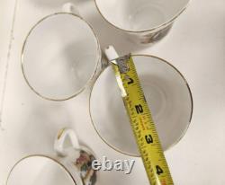 Set of 12 vintage crown Stafford shire bone china England tea set