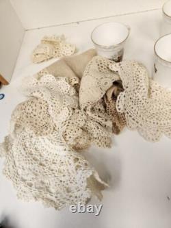 Set of 12 vintage crown Stafford shire bone china England tea set