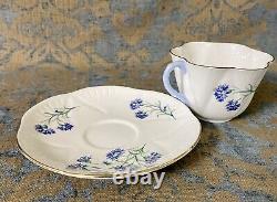 Set of 2 Antique Shelley Fine Bone China England Tea Cups and Saucers