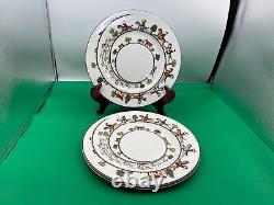 Set of 3 Crown Staffordshire HUNTING SCENE Dinner Plates Bone China England