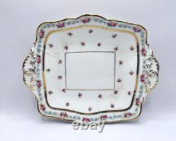 Set of 39 Pc Vtg Cauldon England Fine China Floral Rose Gold Rim Dinnerware 3616
