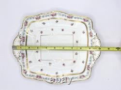 Set of 39 Pc Vtg Cauldon England Fine China Floral Rose Gold Rim Dinnerware 3616