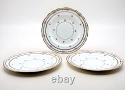 Set of 39 Pc Vtg Cauldon England Fine China Floral Rose Gold Rim Dinnerware 3616
