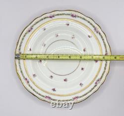 Set of 39 Pc Vtg Cauldon England Fine China Floral Rose Gold Rim Dinnerware 3616