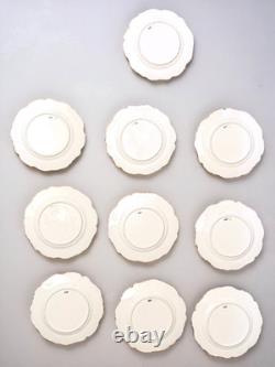 Set of 39 Pc Vtg Cauldon England Fine China Floral Rose Gold Rim Dinnerware 3616