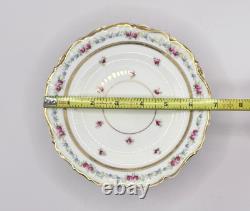 Set of 39 Pc Vtg Cauldon England Fine China Floral Rose Gold Rim Dinnerware 3616