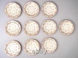 Set of 39 Pc Vtg Cauldon England Fine China Floral Rose Gold Rim Dinnerware 3616