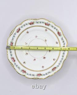 Set of 39 Pc Vtg Cauldon England Fine China Floral Rose Gold Rim Dinnerware 3616