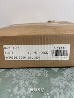 Set of 4 Coalport Hong Kong Dinner Plates Fine Bone China England withOriginal Box