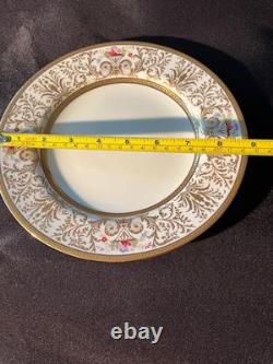 Set of 4 Crown Staffordshire Gold Gilt Plates Stern Bros NY 8-3/4