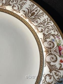 Set of 4 Crown Staffordshire Gold Gilt Plates Stern Bros NY 8-3/4