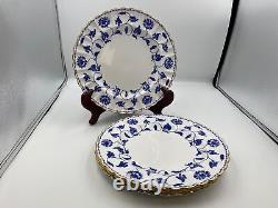 Set of 4 Spode COLONEL BLUE Dinner Plates Made in England Bone China