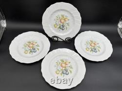 Set of 4 Spode FRUIT England Bone China Lunch Plates 9 1/4