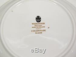 Set of 4 Wedgwood England Bone China COLONNADE BLACK 8 Rimmed Soup Bowls RARE