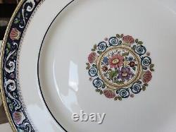 Set of 4 Wedgwood Runnymede Blue Dinner Plates 10 3/4 W4472 Bone China England