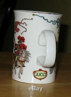 Set of 5 Gucci Fine Bone China Knight Themed Cups/Mugs Made in England