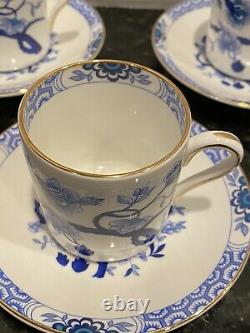 Set of 5 Royal Grafton England Bone China Dynasty Espresso/Demitasse Cup Saucer
