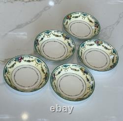 Set of 5 Wedgwood Grosvenor Bone China Berry Bowls / Fruit Bowls W697