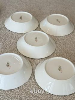 Set of 5 Wedgwood Grosvenor Bone China Berry Bowls / Fruit Bowls W697