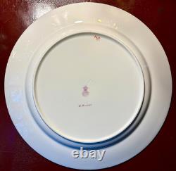 Set of 6 Antique Minton English Bone China Dinner Plates B925 Pattern, c. 1916