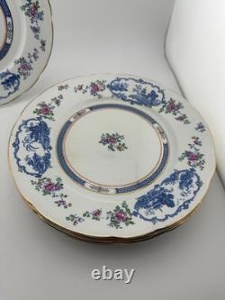 Set of 6 Booths Silicon China England Imari Salad Plates 8.75 Gold Gilt