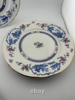Set of 6 Booths Silicon China England Imari Salad Plates 8.75 Gold Gilt