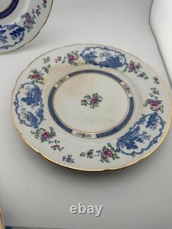 Set of 6 Booths Silicon China England Imari Salad Plates 8.75 Gold Gilt