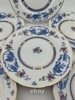 Set of 6 Booths Silicon China England Imari Style Salad Plates Gold Gilt 8.75