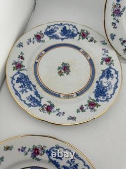 Set of 6 Booths Silicon China England Imari Style Salad Plates Gold Gilt 8.75