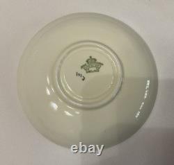 Set of 6 From 19's Aynsley Rose Tea Cup and Saucer Turquoise Bone China England