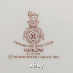Set of 6 Royal Doulton England HARLOW Dinner Plates 10 5/8 Bone China