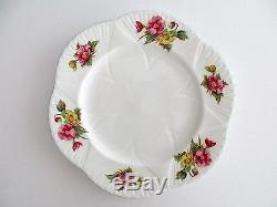 Set of 6, Shelley England Begonia Dainty Shape Fine Bone China Dinner Plate