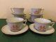 Set of 6 Spode England China TRADE WINDS RED Cups & Saucers Oversized