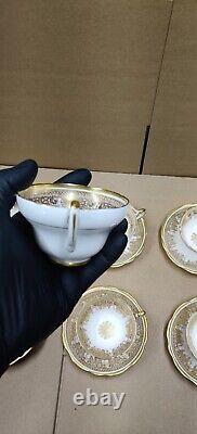 Set of 6 Vintage EB 1850 Foley Bone China Gold Saucers and cups England #3318