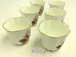 Set of 6 Vintage Used Royal Grafton Fine Bone China Made in England Teacup Cups
