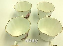 Set of 6 Vintage Used Royal Grafton Fine Bone China Made in England Teacup Cups