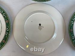 Set of 6 Wedgwood Luncheon / Salad Plate 9 Runnymede Green W4624 Bone China