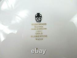 Set of 7 Wedgwood Gold Florentine Bone China W4219 Salad Plates 8 England
