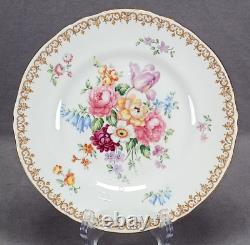 Set of 8 Crown Staffordshire England's Bouquet Bone China 8 Inch Plates