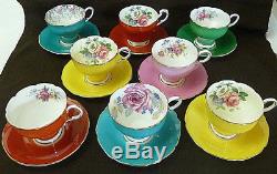 Set of 8 Paragon Fine Bone China Tea Cup sand Saucers, Made in England