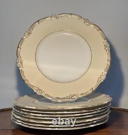 Set of 8 Rare Coalport Bone China 24K Gold Dinner Plates England