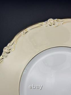 Set of 8 Rare Coalport Bone China 24K Gold Dinner Plates England