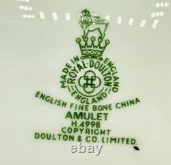 Set of 8 Royal Doulton AMULET 10.5 Dinner Plates Fine Bone China England RARE
