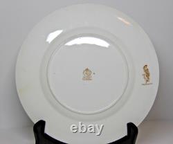Set of 8 Royal Worcester Eleanor Dinner Plates 10.5 Bone China England Gold Rim