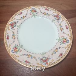 Set of 9 Rare Antique Royal Doulton V. 360 Dinner Plates 10.5 Pink Floral Urn