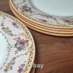 Set of 9 Rare Antique Royal Doulton V. 360 Dinner Plates 10.5 Pink Floral Urn